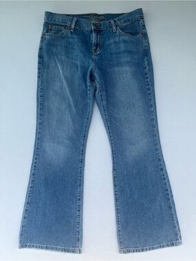 American Eagle Woman Favorite Blue Denim BootCut Jeans Boyfriend 10 Short Cotton